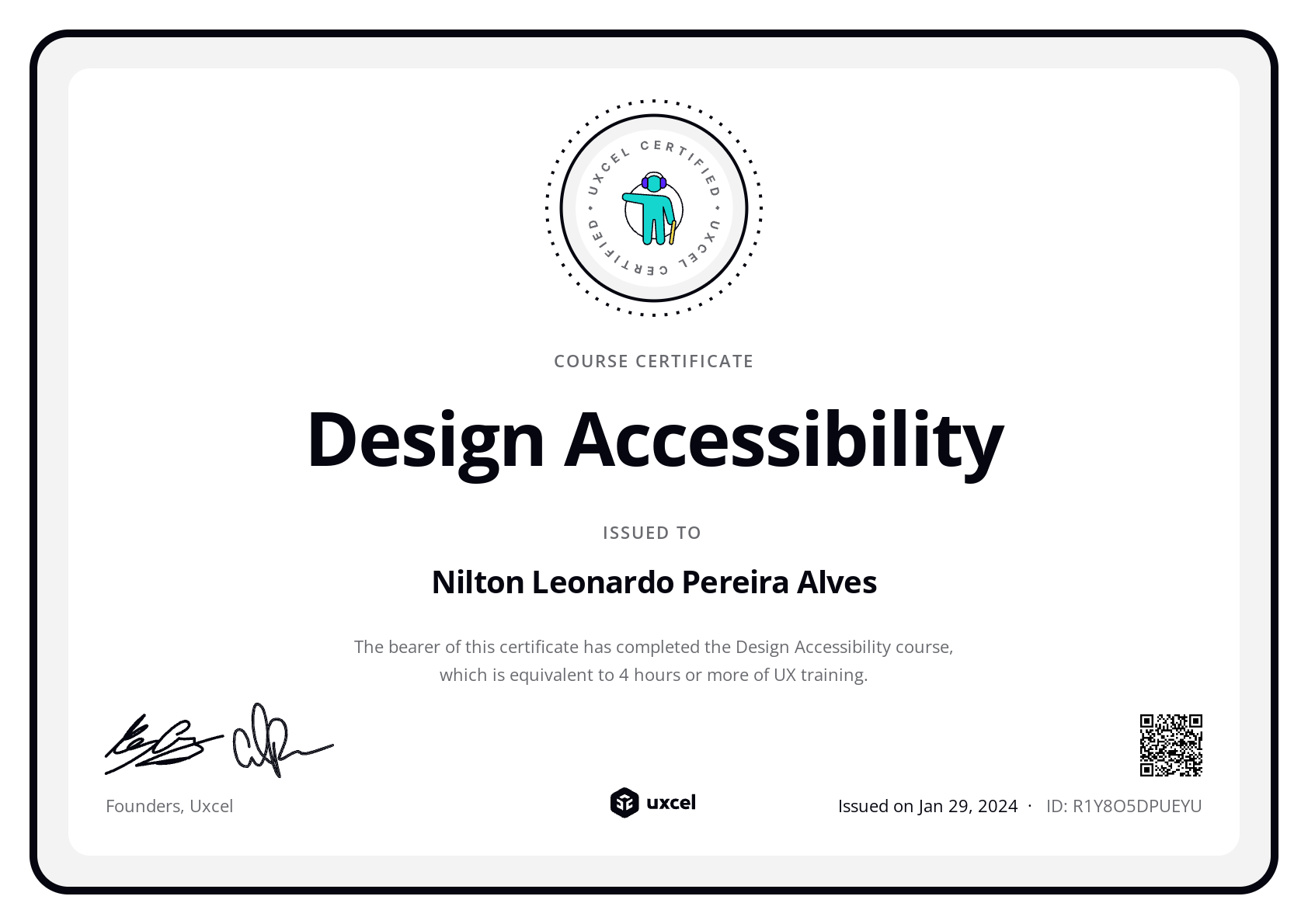 Leonardo Alves's certificate